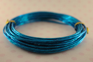  Проволока для плетения (с насечками) алюминий AWP- 2 d 2 мм 5 м №16 т. бирюзовый