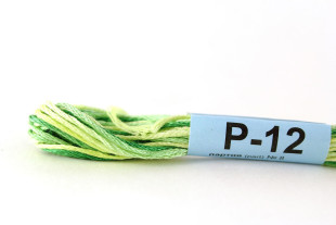 Мулине меланж Р-12 яр.зеленый-бл.желтый