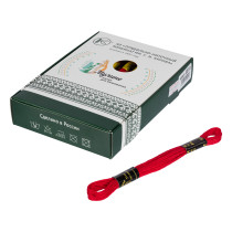 Нитки для вышивания " ПНК им. Кирова" мулине 100% мерсеризованный хлопок 8 м №6606 св. оливковый